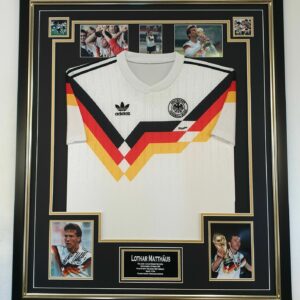 Deutschland Eingerahmt Lothar Matthäus Signiert Foto Mit Hemd Trikot COA